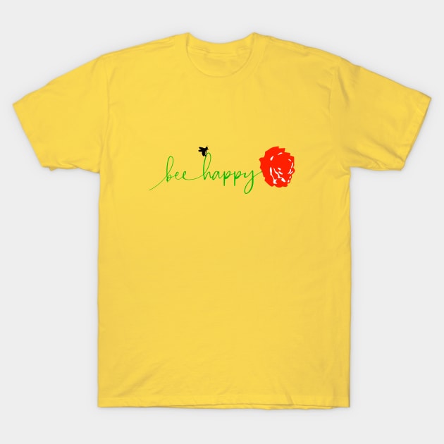 Bee Happy T-Shirt by LordNeckbeard